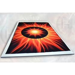 Koc i poduszka ze wzorem żywiołu ognia (A)