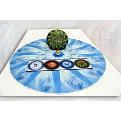 Zestaw obrus+ średnia makata+ poduszka z żywiołami (ziemia)