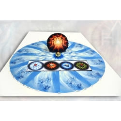 Zestaw obrus+średnia makata+ poduszka z żywiołami (ogień)