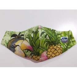 Maseczka ochronna dziecięca bawełniana wzór tropical