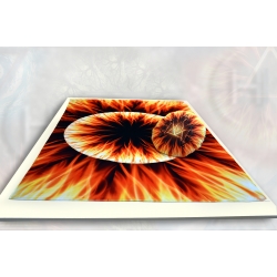 Koc i poduszka ze wzorem żywiołu ognia (B)