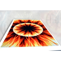 Koc i poduszka ze wzorem żywiołu ognia (B)