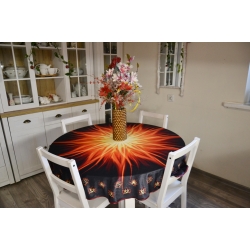 Obrus ze wzorem żywiołu ognia