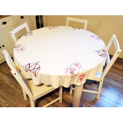 Obrus biały ze wzorem MM II