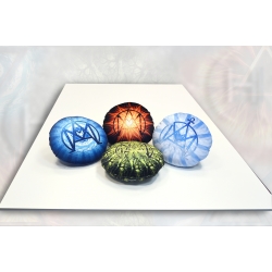 Koc i poduszka ze wzorem żywiołu powietrza