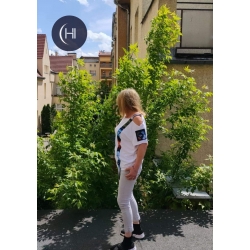 Bluzka biała z opadającym ramieniem CHI