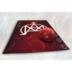 Koc i poduszka bordo MM